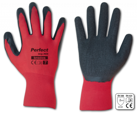 Rękawice ochronne PERFECT GRIP RED lateks