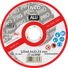 Tarcza do aluminium 27 - 125 x 6,5 Tarcza INCOFLEX Pro