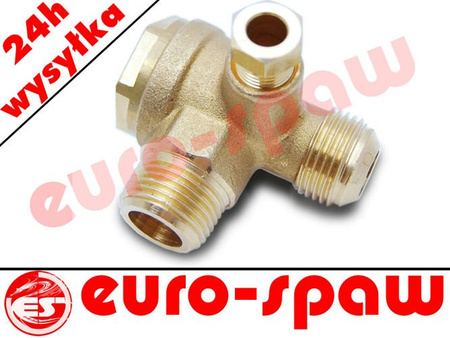 Zawór zwrotny kompresora Prawy 1/2'Z x 1/2'Z ITALY