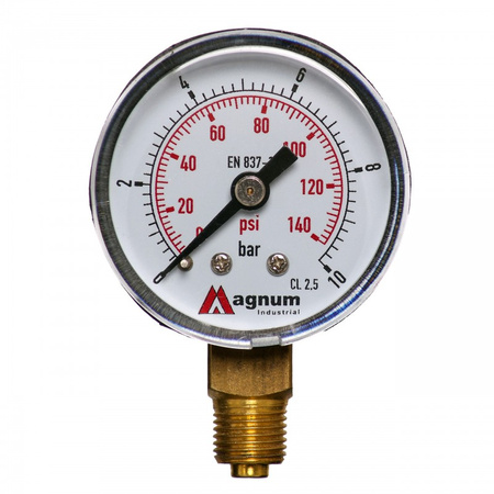 Manometr do powietrza 40mm 0-10 bar, gwint 1/8" boczny