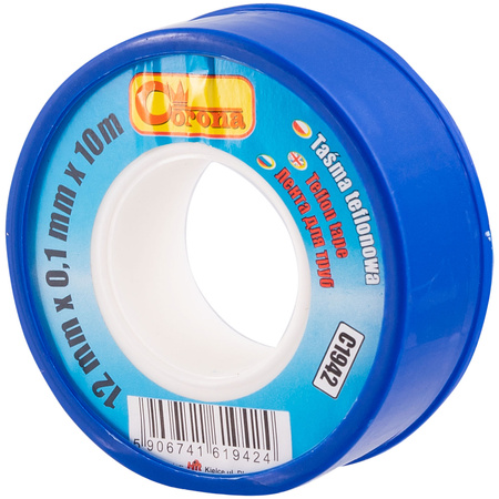 Taśma teflonowa uszczelniająca do gwintów 12mm x 0,1mm x 10m RICHMANN