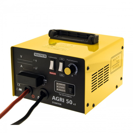 Prostownik z rozruchem inwerterowy Magnum AGRI 50 V2 STARTER (12/24V, ROZRUCH 120A)