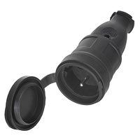 Gniazdo elektryczne 230V na przewód, gumowe z klapką 16A IP44