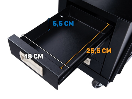 Wózek spawalniczy z 4 szufladami i miejscem na butlę