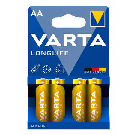 Bateria alkaliczna AA LR06 (paluszek) VARTA LONGLIFE 4szt.