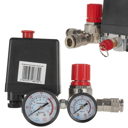 Wyłącznik ciśnieniowy presostat reduktor z 2 zegarami typ 2 230V GEKO