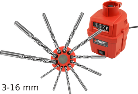 Elektryczna ostrzałka do wierteł 2x głowica 3-16mm 90W VERKE 