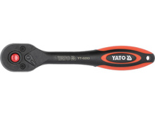 Grzechotka 1/4" wygięta powlekana, 72 zęby, YATO