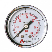 Manometr do powietrza 40mm 0-4 bar, gwint 1/8" tylny