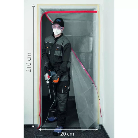 Kurtyna, osłona przeciwpyłowa z zamkiem "L" PE 49-800 NEO TOOLS