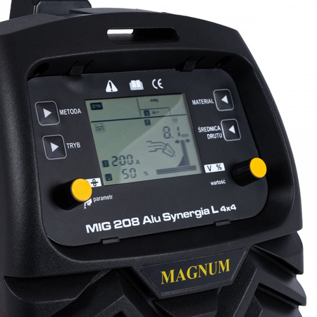 Półautomat spawalniczy Magnum MIG 208 Alu Synergia L 4x4 (200A/230V)