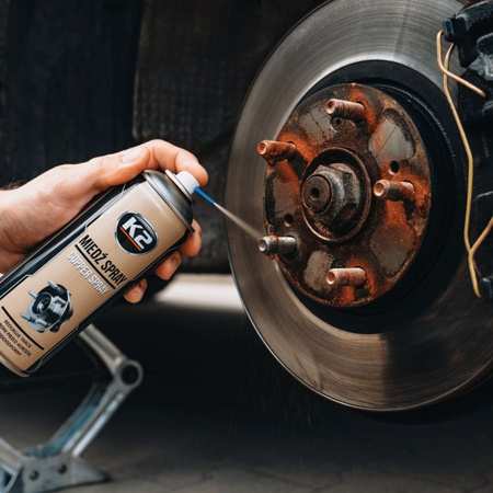 Wysokotemperaturowy, szybkoschnący smar miedziowy w sprayu 400ml K2