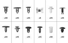 Zestaw spinek samochodowych do Fiat, 308szt, Neo Tools 11-954