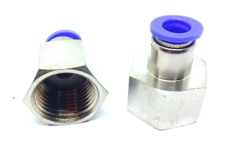 Złączka wtykowa prosta fi 8mm z gwintem 1/2"W