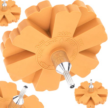 Gumowy krążek do usuwania naklejek i kleju + adapter 6mm Verke