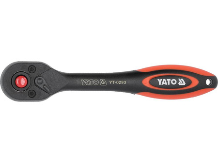 Grzechotka 1/4" wygięta powlekana, 72 zęby, YATO