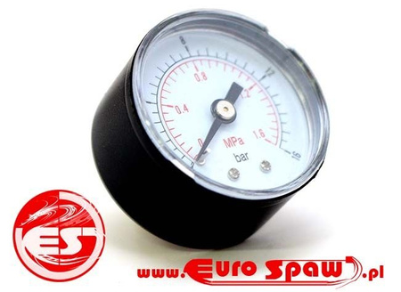 Manometr do powietrza 50mm 0-25 bar, gwint 1/4" tylny