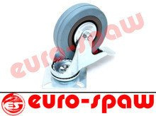 Koło skrętne z hamulcem 75mm (płytka 65x65) polipropylen+guma