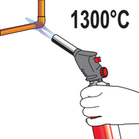 Palnik gazowy do lutowania 360, piezo, na kartusze YATO