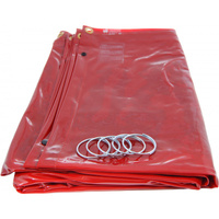 Zasłona spawalnicza 180x180cm czerwona MAGNUM SP-C66PF-R