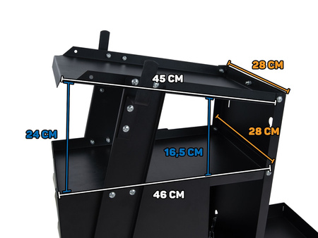 Wózek spawalniczy z 4 szufladami i miejscem na butlę
