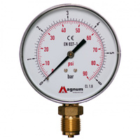 Manometr do powietrza 100mm 0-6 bar, gwint 1/2" boczny