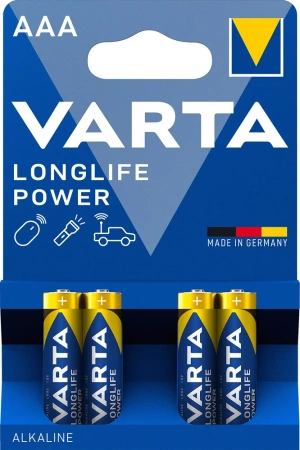 Bateria alkaliczna AAA LR03 (mały paluszek) VARTA LONGLIFE POWER 4szt.