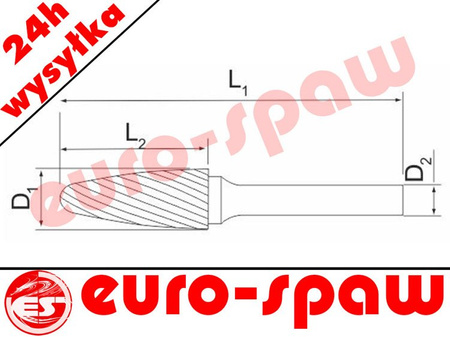 Frez trzpieniowy łukowo kulisty Ø6, F1225 /CB TiN