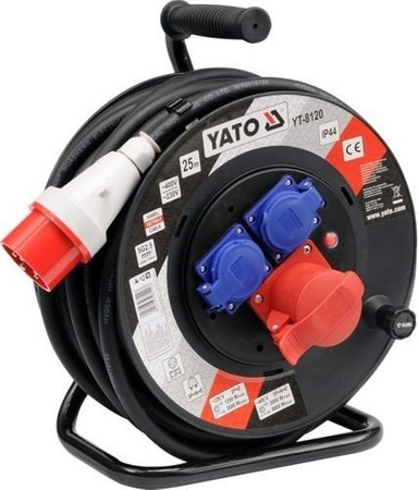 Przedłużacz bębnowy siłowy 25m, 2,5mm2, 230/400V, IP44, YATO