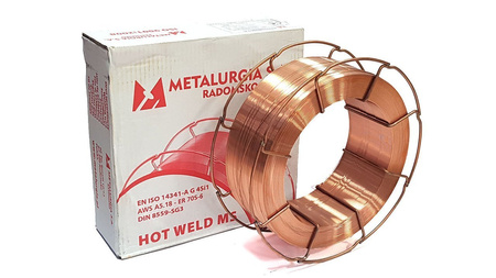Drut spawalniczy 1,0mm/15kg SG3 HotWeld MS, Metalurgia