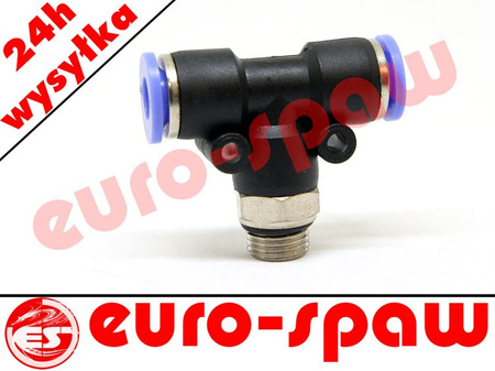 Trójnik wtykowy typ T fi 6mm z gwintem 1/8"Z