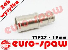 Wtyk do szybkozłącza TYP27 na wąż 19mm, RECTUS