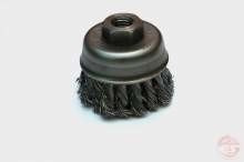 Szczotka doczołowa splatana z nakrętką M14 fi80