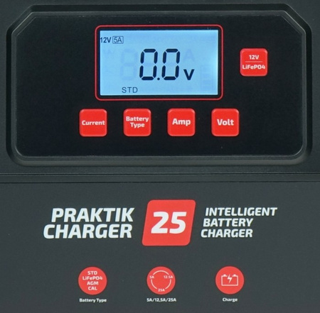 Prostownik Ideal PRAKTIK CHARGER 25 LCD 12/24V