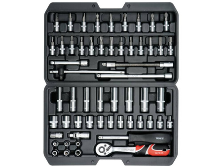 Zestaw narzędziowy 1/4'', 56 szt, YATO YT-14501