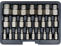 Wykrętaki do uszkodzonych śrub wewnętrznych HEX, TORX, SPLINE 25szt, YATO