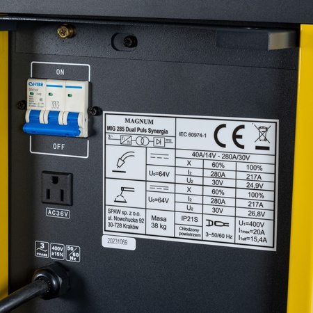 Półautomat spawalniczy Magnum 285 Dual Puls Synergia LCD (280A/400V)
