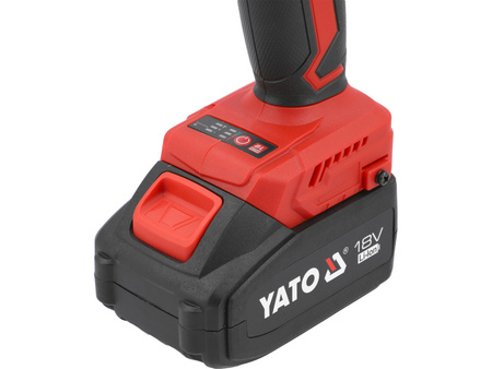 Klucz udarowy akumulatorowy 1/2' 800Nm 18V bezszczotkowy +2xAKU 4Ah, ładowarka, torba, Yato