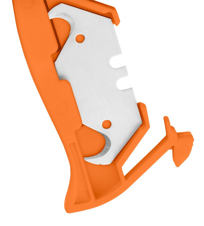 Nóż z ostrzem trapezowym i hakowym, metalowy korpus, 6 ostrzy, NeoTools