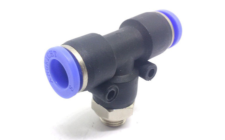 Trójnik wtykowy typ T fi 8mm z gwintem 1/8"Z