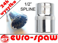 Nasadka SPLINE krótka 1/2", NEO TOOLS