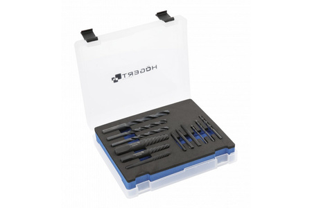 Wykrętaki do zerwanych śrub z wiertłami 12 szt, Hogert