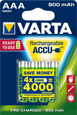 Bateria akumulatorek AAA 800mAh (LR03-mały paluszek) VARTA ACCU